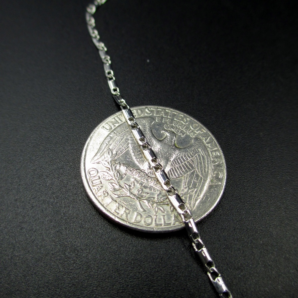 20" Silver Clear & Blue Crystal Pendant Necklace - Picture 5 of 7